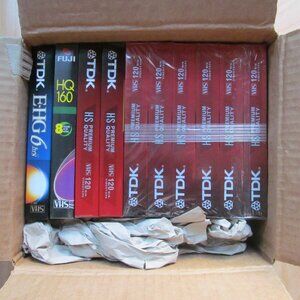 (10) TDK T-120 and Other Premium Quality HS 6 Hour VHS Blank Tapes NEW
